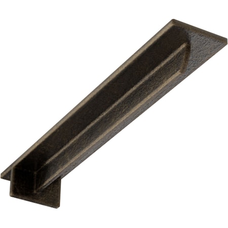 Ekena Millwork Heaton Hidden Support Steel Bracket w/ 14" Support Depth, Antiqued Pale Gold 3"W x 18"D x 2"H BKTM03X18X02HEAPG